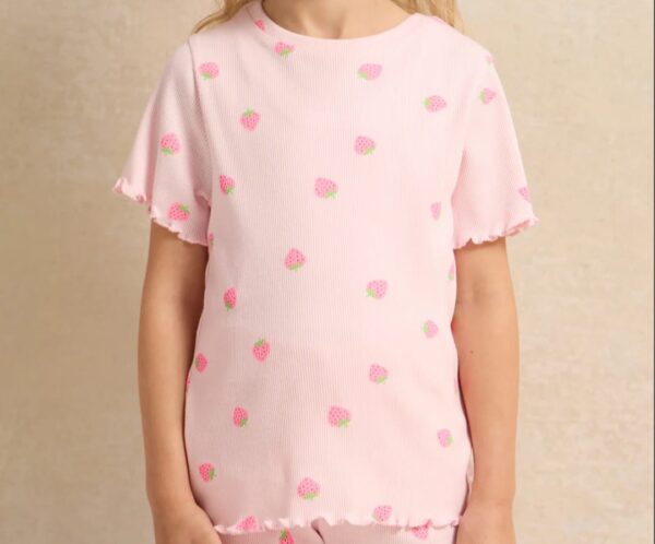 Redtag Girls Floral Top Baby Pink