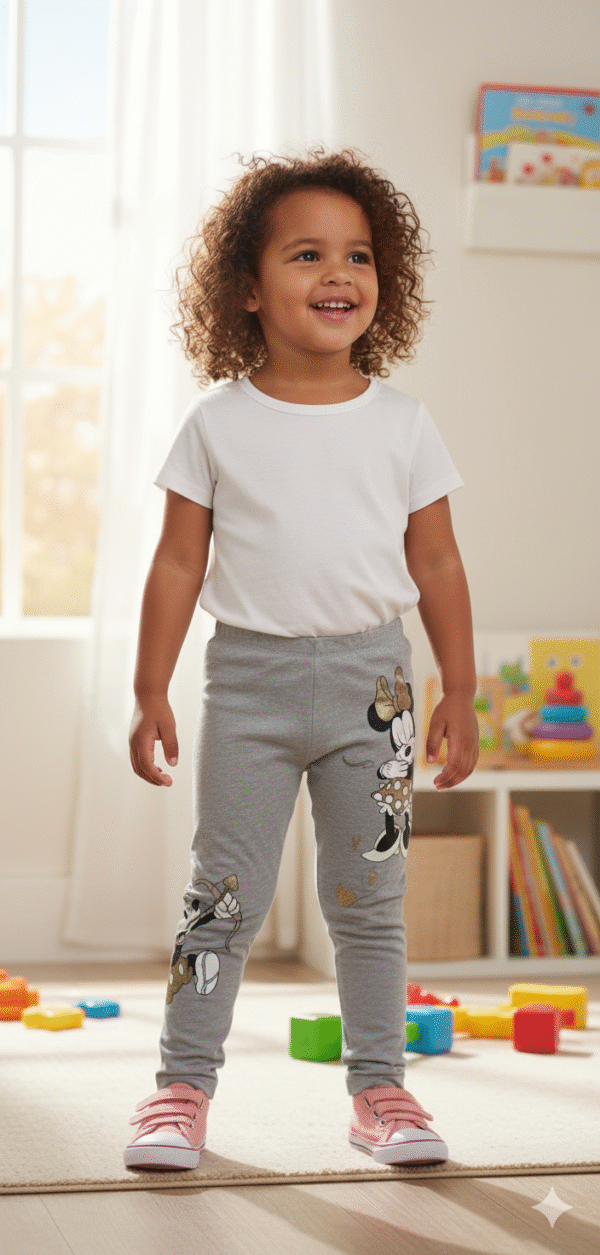 Disney Minnie Mouse Printed Leggings – Grey