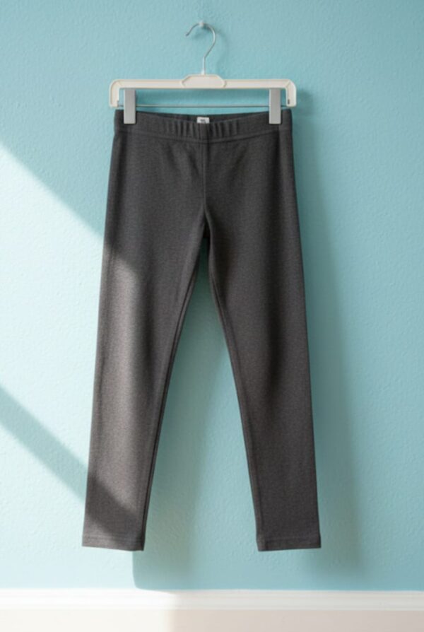 Little Kids Soft Cotton Leggings – Black