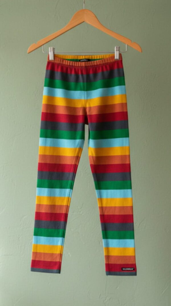 Viller Valla Kids Rainbow Stripe Leggings (Organic Cotton)