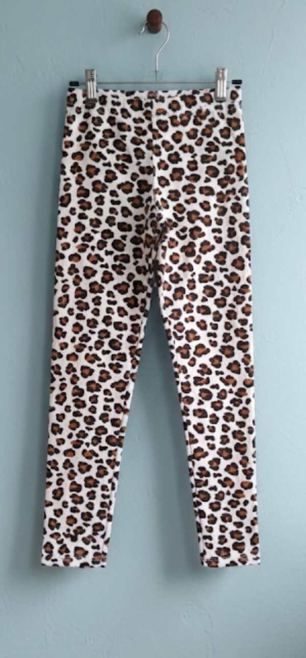 Girls' Leopard Print Leggings & Ribbed Crop Top Set