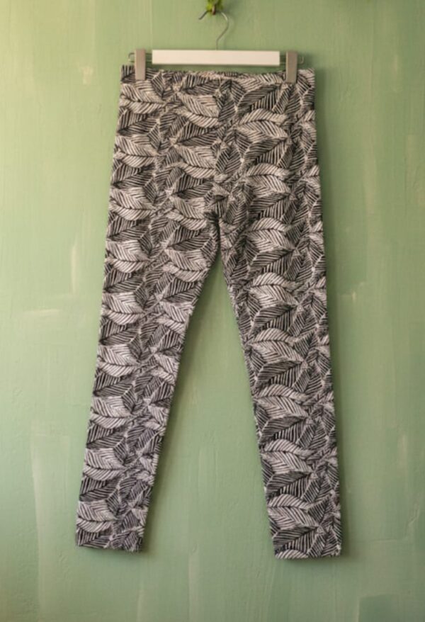 Redtag.leafy-print leggings.